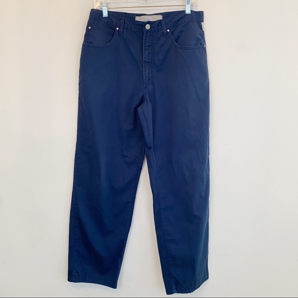 VERSACE JEANS blue straight leg pants